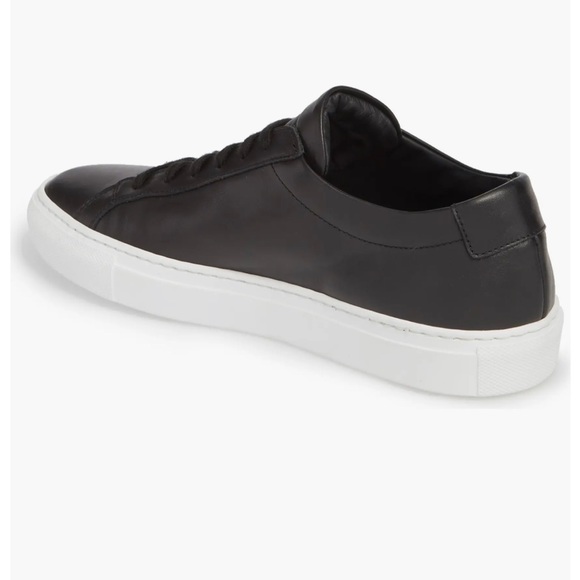Common Projects Achilles low top sneaker. Black leather with white sole, Size 37 - Picture 3 of 10